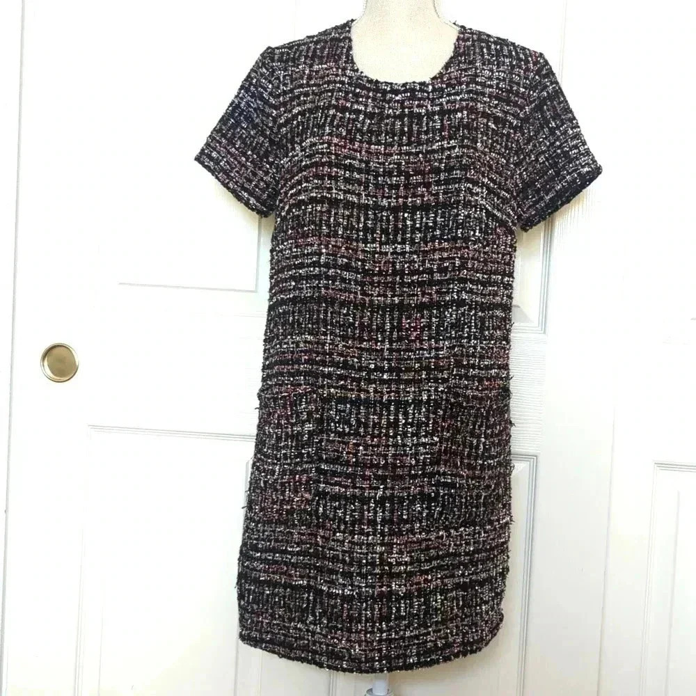 Black and Pink Tweed Forever 21 Dress
